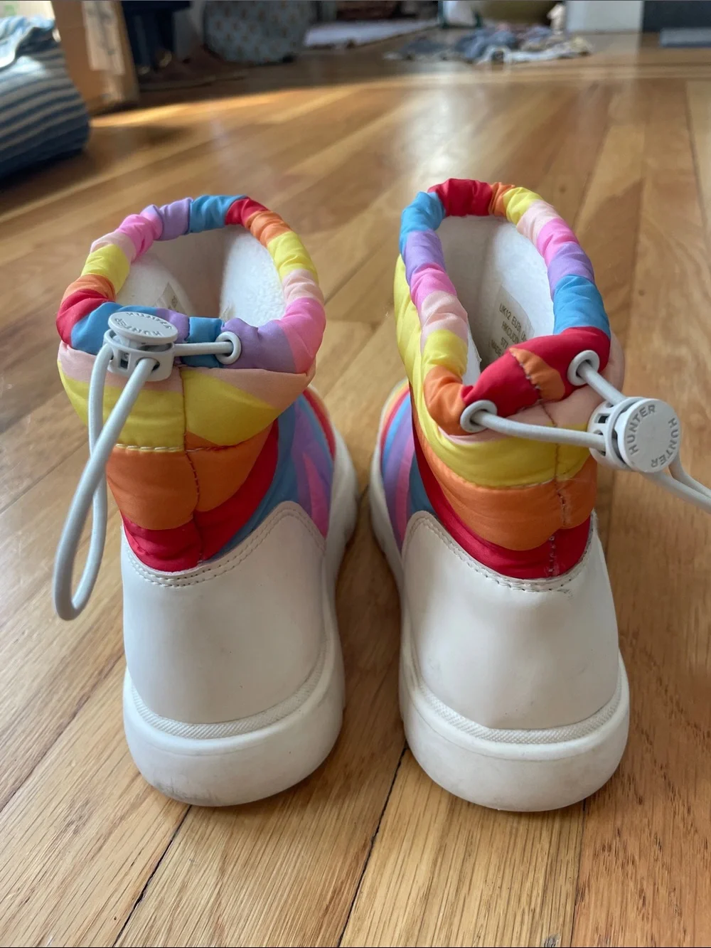 Hunter Kids Rainbow Puffer Snow Boots - Red, Yellow, Blue, Purple, Orange